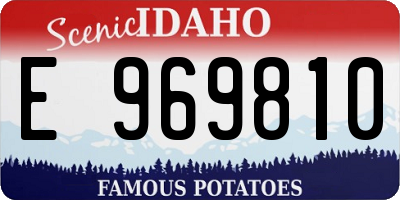 ID license plate E969810