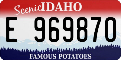 ID license plate E969870