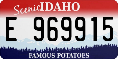 ID license plate E969915