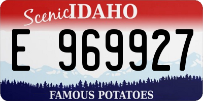 ID license plate E969927