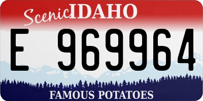 ID license plate E969964