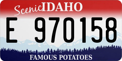 ID license plate E970158