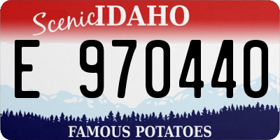 ID license plate E970440