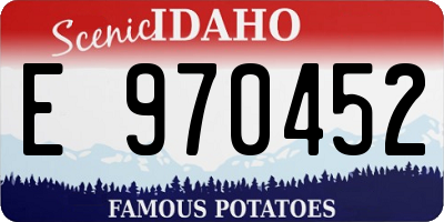 ID license plate E970452