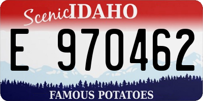 ID license plate E970462