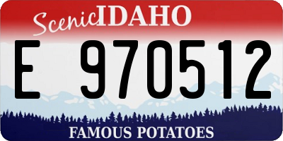 ID license plate E970512