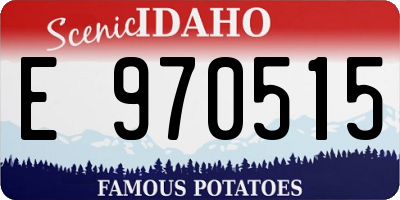 ID license plate E970515