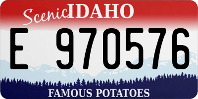 ID license plate E970576