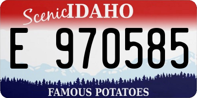 ID license plate E970585