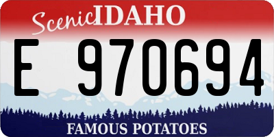 ID license plate E970694