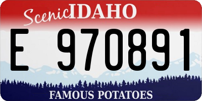 ID license plate E970891