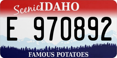 ID license plate E970892