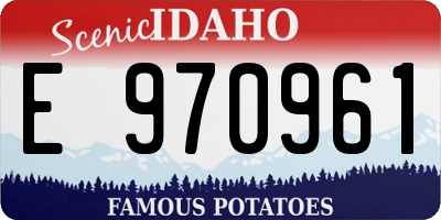 ID license plate E970961