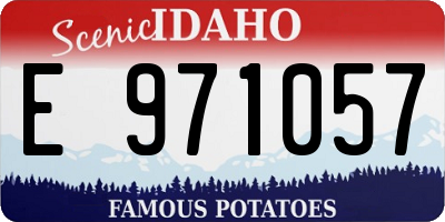 ID license plate E971057