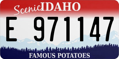 ID license plate E971147