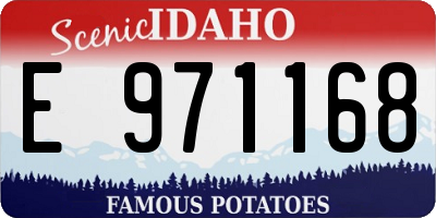 ID license plate E971168