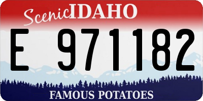 ID license plate E971182
