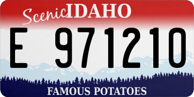 ID license plate E971210