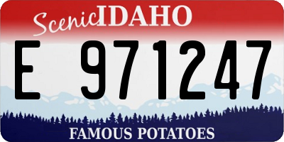 ID license plate E971247