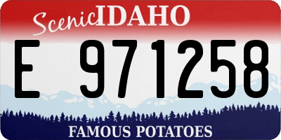 ID license plate E971258