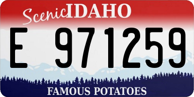 ID license plate E971259