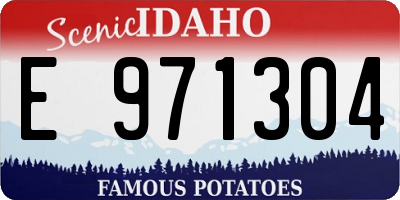 ID license plate E971304