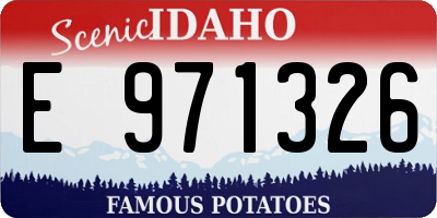 ID license plate E971326