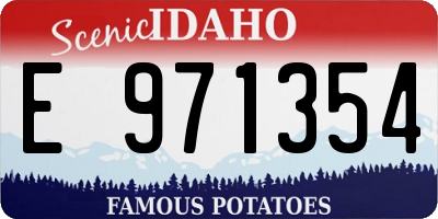ID license plate E971354