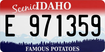 ID license plate E971359