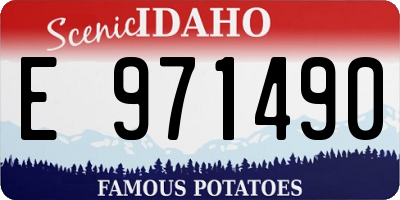 ID license plate E971490