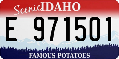 ID license plate E971501
