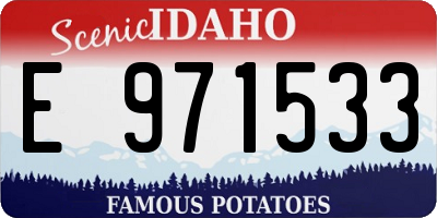 ID license plate E971533