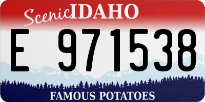 ID license plate E971538