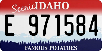 ID license plate E971584