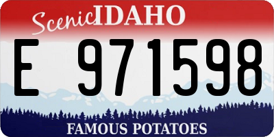 ID license plate E971598