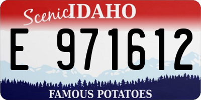 ID license plate E971612