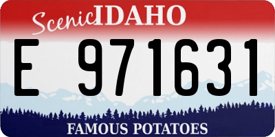 ID license plate E971631