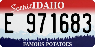 ID license plate E971683