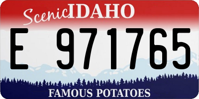 ID license plate E971765