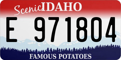 ID license plate E971804