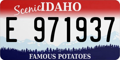 ID license plate E971937