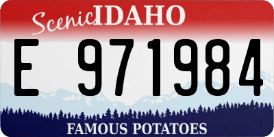 ID license plate E971984