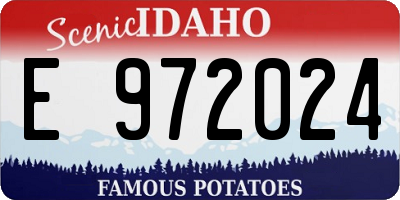ID license plate E972024