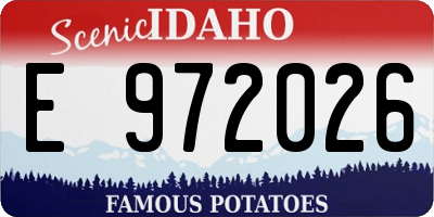 ID license plate E972026