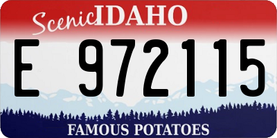 ID license plate E972115