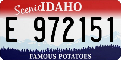 ID license plate E972151