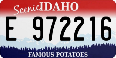 ID license plate E972216