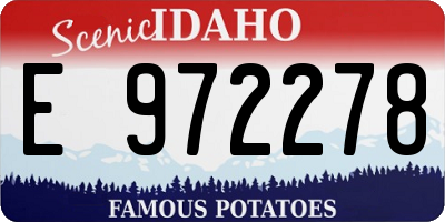 ID license plate E972278