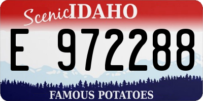 ID license plate E972288