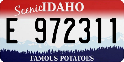 ID license plate E972311